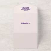 Leuke Waterverf Paarse Dragon Baby shower All In One Uitnodiging (Buitenkant)