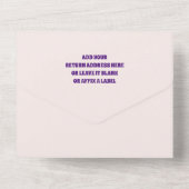 Leuke Waterverf Paarse Dragon Baby shower All In One Uitnodiging (Achterkant)