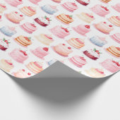 Leuke Waterverf Pastel Cupcakes Dessert Gift Cadeaupapier (Hoek)