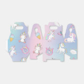 Leuke Waterverf pastel eenhoorns regenboog donut Bedankdoosjes (Uitgevouwen)