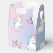 Leuke Waterverf pastel eenhoorns regenboog donut Bedankdoosjes (Geopend)