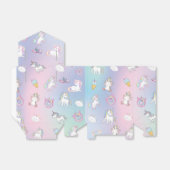 Leuke Waterverf pastel eenhoorns regenboog donut f Bedankdoosjes (Uitgevouwen)