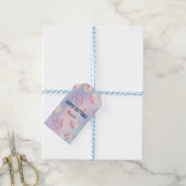Leuke Waterverf pastel eenhoorns regenboog donut f Cadeaulabel (Met Touw)