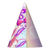 Leuke Waterverf pastel eenhoorns regenboog donuts Feesthoedjes (Achterkant)