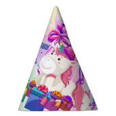 Leuke Waterverf pastel eenhoorns regenboog donuts Feesthoedjes (Rechts)