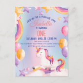 Leuke Waterverf pastel Eenhoorns Regenboog Verjaar Briefkaart (Voorkant)