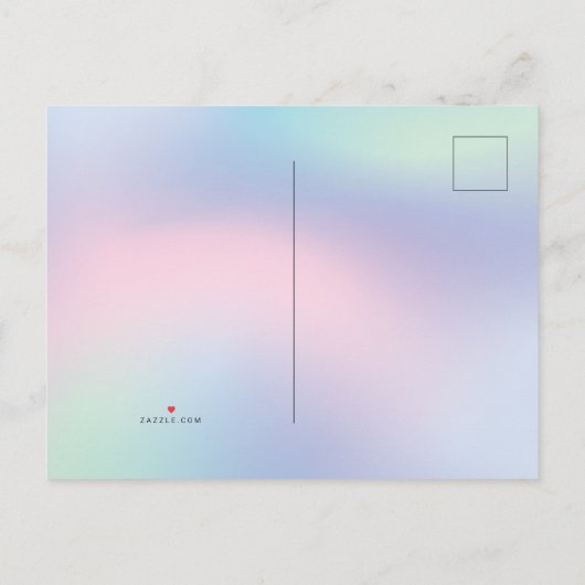 Leuke Waterverf pastel Eenhoorns Regenboog Verjaar Uitnodiging Briefkaart (Achterkant)