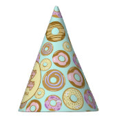 Leuke Waterverf Pastel Strooi Donut Groen Feesthoedjes (Rechts)