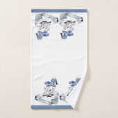 Leuke Waterverf Pinguïn Sneeuwvlokken Kerst Bad Handdoek (Handdoek)