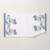 Leuke Waterverf Pinguïn Sneeuwvlokken Kerst Bad Handdoek (Handdoek)