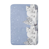 Leuke Waterverf Polar Beer Pijnbomen Kerst Badmat (Voorkant Verticaal)