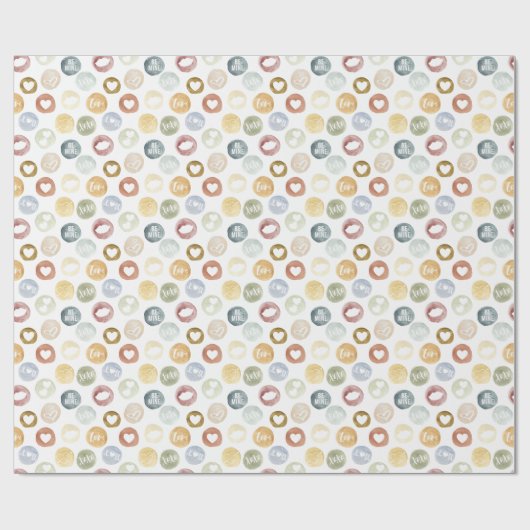 Leuke Waterverf Polka Dot Valentijnsdag Pattern Cadeaupapier (Vlak)