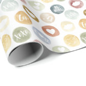 Leuke Waterverf Polka Dot Valentijnsdag Pattern Cadeaupapier (Rol Hoek)