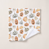 Leuke Waterverf pompoenpatroon Bad Handdoek (Wasdoekje)