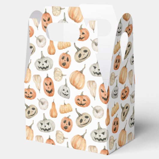 Leuke Waterverf pompoenpatroon Bedankdoosjes (Geopend)