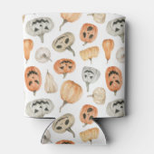 Leuke Waterverf pompoenpatroon Blikjeskoeler (Achterkant)