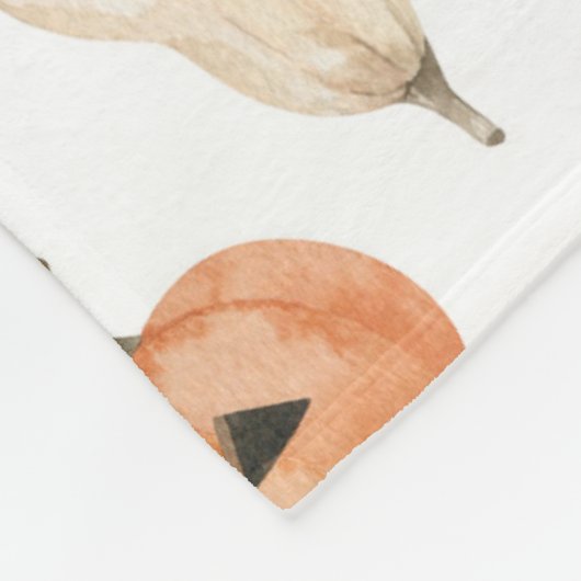 Leuke Waterverf pompoenpatroon Fleece Deken (Hoek)