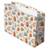 Leuke Waterverf pompoenpatroon Groot Cadeauzakje (Achterkant Gekanteld)