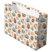 Leuke Waterverf pompoenpatroon Groot Cadeauzakje (Voorkant Gekanteld)