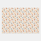 Leuke Waterverf pompoenpatroon Inpakpapier Vel (Voorkant)