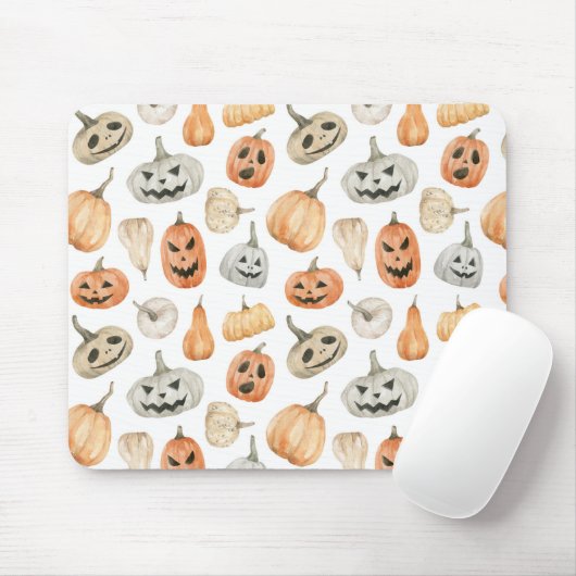 Leuke Waterverf pompoenpatroon Muismat (Met muis)