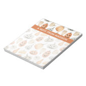 Leuke Waterverf pompoenpatroon Notitieblok (Linkerzijde)