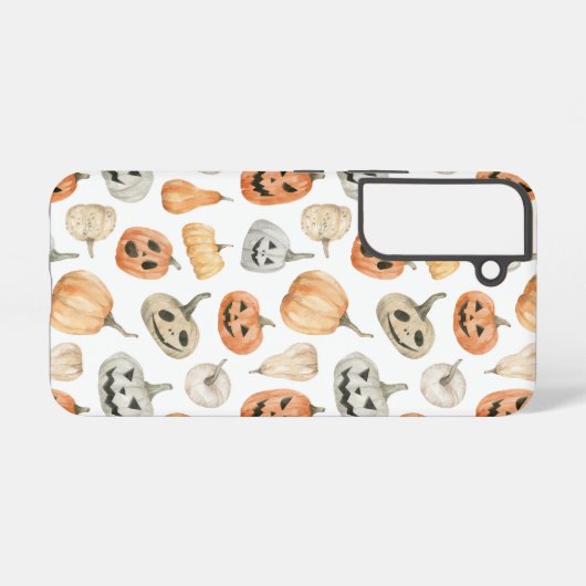 Leuke Waterverf pompoenpatroon Samsung Galaxy Hoesje (Achterkant horizontaal)