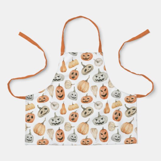 Leuke Waterverf pompoenpatroon Schort (Voorkant)