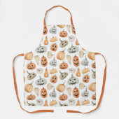 Leuke Waterverf pompoenpatroon Schort (Voorkant)