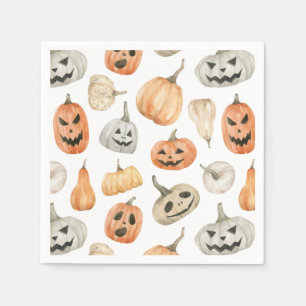 Leuke Waterverf pompoenpatroon Servet