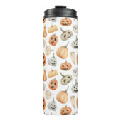 Leuke Waterverf pompoenpatroon Thermosbeker (Voorkant)