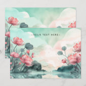 Leuke Waterverf Rand Gepersonaliseerde Note Kaart (Voorkant / Achterkant)