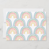 Leuke waterverf regenboog baby shower kaart (Achterkant)