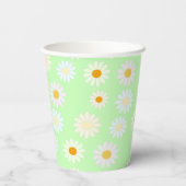 Leuke waterverf Regenboog kleur Daisy Pattern Gree Papieren Bekers (Achterkant)