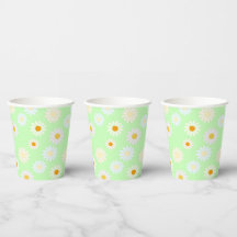 Leuke waterverf Regenboog kleur Daisy Pattern Gree