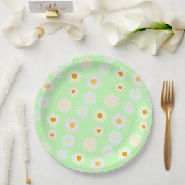 Leuke waterverf Regenboog kleur Daisy Pattern Gree Papieren Bordje