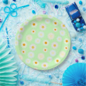 Leuke waterverf Regenboog kleur Daisy Pattern Gree Papieren Bordje (Feest)