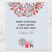 Leuke Waterverf rendieren pastel blauw of elke kle Wijn Etiket (Enkel label)