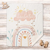 Leuke Waterverf Roze Regenboog Baby Sherpa Deken