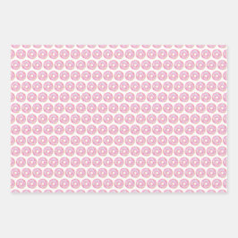 Leuke Waterverf Roze Sprinkle Donuts Patroon Inpakpapier Vel