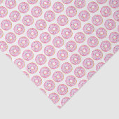 Leuke Waterverf Roze Sprinkle Donuts Patroon Tissuepapier (Detail)