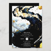 Leuke Waterverf Ruimte Verjaardag Kaart (Voorkant / Achterkant)