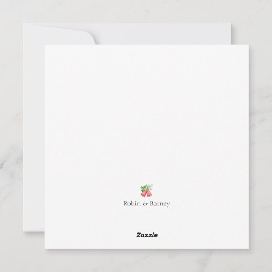 Leuke waterverf santa zwangerschapsaankondiging feestdagenkaart (Achterkant)