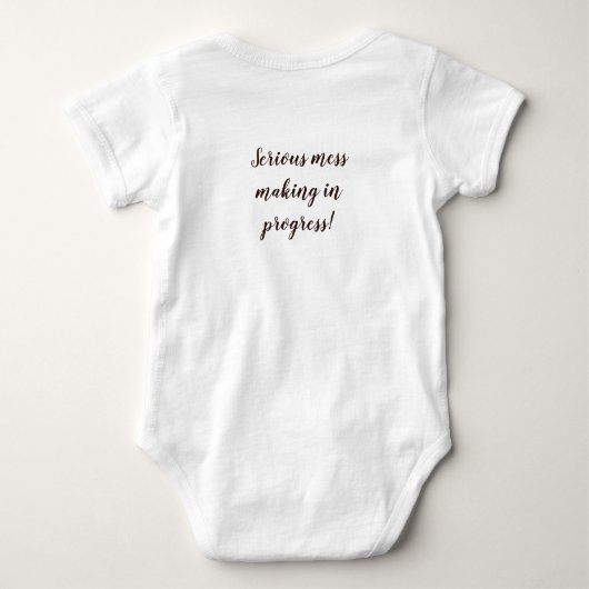 Leuke Waterverf stijl wasbeer aangepaste tekst naa Romper (Achterkant)