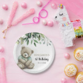 Leuke Waterverf teddybeer verlaat elke leeftijd ve Papieren Bordje (Feest)