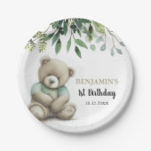 Leuke Waterverf teddybeer verlaat elke leeftijd ve Papieren Bordje (Voorkant)