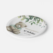 Leuke Waterverf teddybeer verlaat elke leeftijd ve Papieren Bordje (Gekanteld)