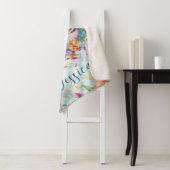 Leuke Waterverf Tijger met bloemetjes Sherpa Deken (In situ)