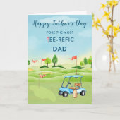 Leuke Waterverf Vaderdag Kaart golfthema (Gele Bloem)