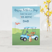 Leuke Waterverf Vaderdag Kaart golfthema (Gele Bloem)